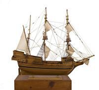 Model Of The Golden Haind - Medium Woodwork - By Louis Nanette, Hand Crafted Model Ships Woodwork Artist