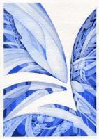 Series9  58 Forever Blue - Watercolors Paintings - By Calvin Alexander Mcfarlane Sr, Abstract Painting Artist