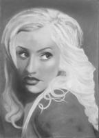 Christina Aguilera - Pastel Drawings - By Wendy Jones, Realism Drawing Artist