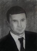 Darron - Charcoal Drawings - By Wendy Jones, Realism Drawing Artist