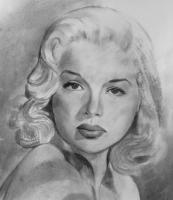 Diana Dors - Charcoal Drawings - By Wendy Jones, Realism Drawing Artist
