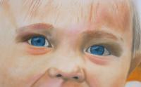 Blue Eyes - Pastel Drawings - By Wendy Jones, Realism Drawing Artist