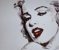 Marilyn - Ink Printmaking - By Wendy Jones, Realism Printmaking Artist