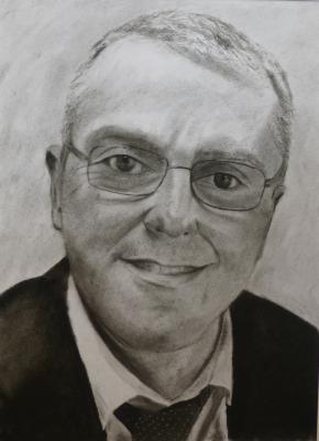 Portrait - The Boss - Charcoal