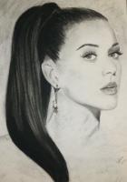 Katy - Charcoal Drawings - By Wendy Jones, Realism Drawing Artist