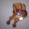 Spurs - Natural Woods Woodwork - By Pjay Evans, Intarsia Woodwork Artist