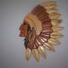 Indian Chief - Natural Woods Woodwork - By Pjay Evans, Intarsia Woodwork Artist