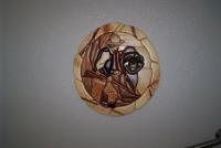 Hunter  Bear - Natural Woods Woodwork - By Pjay Evans, Intarsia Woodwork Artist