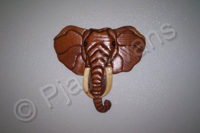 Modern Pictures - Elephant - Natural Woods