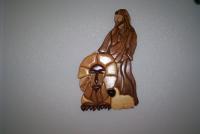 Jesus Lion Lamb - Natural Woods Woodwork - By Pjay Evans, Intarsia Woodwork Artist