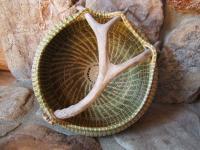 Basketry - Sweetgrass Antler Basket - Sweetgrass