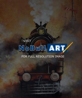 Nostalgia - Nostalgia Of Steam Locomotives 02 - Acrylic On Canvas