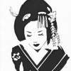 Geisha - Ink Drawings - By Pseudonym ~, Line Drawing Drawing Artist