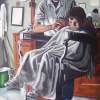 First Haircut - Oil On Canvas Paintings - By Anton Nichols, Realism Painting Artist