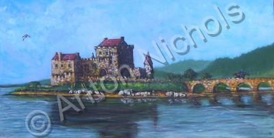 Paintings - Fantasy Castle - Oil On Canvas