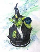 Drawings - Lizard Wizard - Colored Pencil