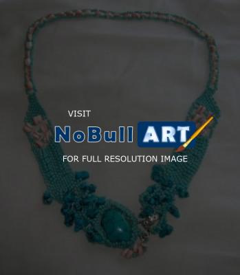 Blue - No Title - Tourquoise And Heshi Beads