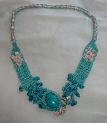 Blue - No Title - Tourquoise And Heshi Beads