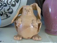 Frank - Thrown And Medium Fire Pottery - By Michelle Murphy, Impressionism Pottery Artist
