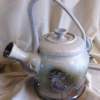 Teapot - Thrown Raku Ceramics - By Michelle Murphy, Impressionism Ceramic Artist