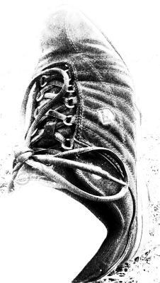 Black And White Photography - Shoe - Digital