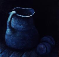 Blue Jar - Acrylic Paintings - By Charlotte Sprem, Realism Painting Artist