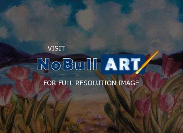 Paintings - Tulips And Shellfish - Watercolor