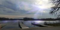 A Crystal Sky Reflected On A Dock - Digital Arts Photography - By Artistry By Ajanta, Nature Photography Artist