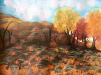 Paintings - Pumpkins - Watercolor