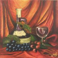 Fruit Of The Vine - Oil Paintings - By Christopher Vidal, Still Life Painting Artist