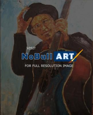 Portraits - Self Potrait As Bob Dylan - Oil On Canvas