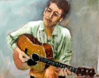 Young Dylan1 - Oil On Canvas Paintings - By Udi Peled, Impressionism Painting Artist