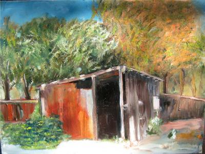 Landscape - Shed 1 - Oil On Canvas