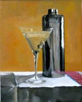 Still Life Good Things - Martini And A Shaker 3 - Oil On Canvas