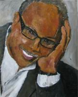 Quincy Jones - Oil On Canvas Paintings - By Udi Peled, Impressionism Painting Artist
