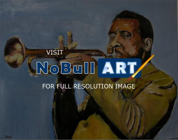 Jazz Music - Trumpeter Blue Mitchell - Oil On Canvas