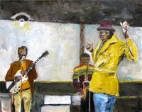 Jazz Blues Music - Bluesi Mood - Oil On Canvas