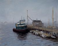 Boothbay Harbor - Oil On Canvas Paintings - By Gary Sisco, Impressionist Painting Artist