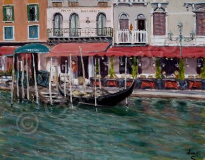 Landscape - Hotel Marconi Venice - Oil On Linen