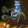 Old Master Still Life With Blue Pitcher - Oil On Linen Paintings - By Gary Sisco, Old Master Painting Artist
