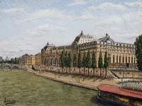 Cityscape - Musee Dorsay Paris - Oil On Linen