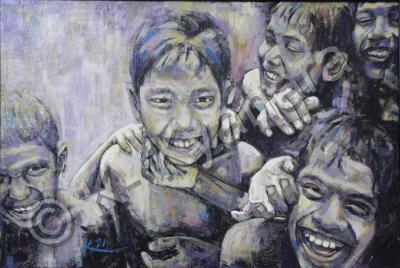 Kyanara - Children Happy - Acrylics