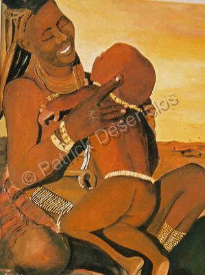 Collection - Himba Mom - Watercolor