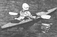 Kayak - Etching Printmaking - By William Holt, Etching With Aquatint Printmaking Artist