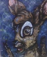 Dat Damn Deer - Acrylic On Foam Paintings - By Daady Xd, Styrofoam Painting Painting Artist