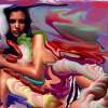 Maria Love On Beach - Digital Painting Paintings - By Dan Rohrmann, Surreal Painting Artist