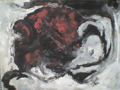 Jayantaghosal - Exploding Form - Acrylic On Paper