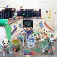 Rainbow Puppies - Digital Digital - By Rachel Stiles, Digital Digital Artist