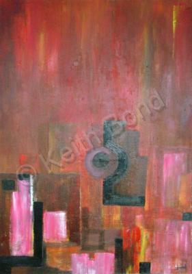 Paintings - Deco Rising - Acrylic