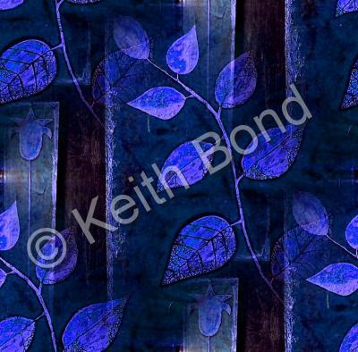 Paintings - Blue Leaves - Acrylic